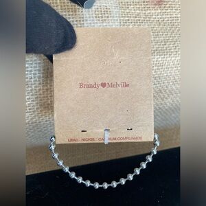 Brandy Melville Silver Beaded Bracelet